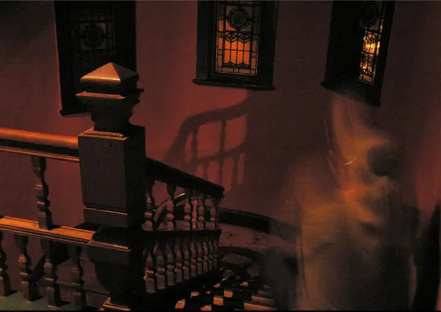 Warmly lit staircase in an image from the original Johannesburg story archive