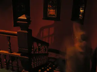 Archive photograph of a staircase associated with a Johannesburg ghost story